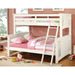 SPRING CREEK White Twin/Full Bunk Bed - Premium Bunk Bed from FOA East - Just $795.60! Shop now at Furniture Wholesale Plus  We are the best furniture store in Nashville, Hendersonville, Goodlettsville, Madison, Antioch, Mount Juliet, Lebanon, Gallatin, Springfield, Murfreesboro, Franklin, Brentwood