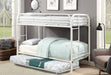 Opal White Twin/Twin Bunk Bed - Premium Bunk Bed from FOA East - Just $368.55! Shop now at Furniture Wholesale Plus  We are the best furniture store in Nashville, Hendersonville, Goodlettsville, Madison, Antioch, Mount Juliet, Lebanon, Gallatin, Springfield, Murfreesboro, Franklin, Brentwood