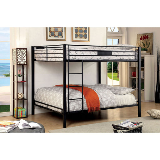 CLAREN Black Queen/Queen Bunk Bed - Premium Bunk Bed from FOA East - Just $678.60! Shop now at Furniture Wholesale Plus  We are the best furniture store in Nashville, Hendersonville, Goodlettsville, Madison, Antioch, Mount Juliet, Lebanon, Gallatin, Springfield, Murfreesboro, Franklin, Brentwood