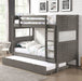 HOOPLE Twin/Twin Bunk Bed, Antique Gray - Premium Bunk Bed from FOA East - Just $795.60! Shop now at Furniture Wholesale Plus  We are the best furniture store in Nashville, Hendersonville, Goodlettsville, Madison, Antioch, Mount Juliet, Lebanon, Gallatin, Springfield, Murfreesboro, Franklin, Brentwood