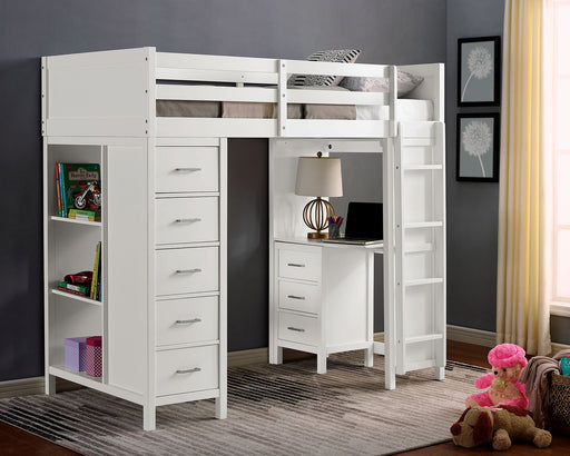 CASSIDY Twin Loft Bed w/ Drawers - Premium Loft Bed from FOA East - Just $1548.30! Shop now at Furniture Wholesale Plus  We are the best furniture store in Nashville, Hendersonville, Goodlettsville, Madison, Antioch, Mount Juliet, Lebanon, Gallatin, Springfield, Murfreesboro, Franklin, Brentwood