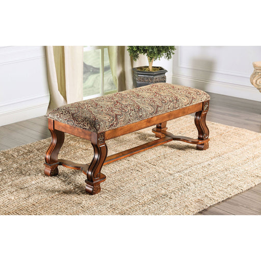 Vale Royal Antique Oak/Pattern Bench - Premium Bench from FOA East - Just $304.20! Shop now at Furniture Wholesale Plus  We are the best furniture store in Nashville, Hendersonville, Goodlettsville, Madison, Antioch, Mount Juliet, Lebanon, Gallatin, Springfield, Murfreesboro, Franklin, Brentwood