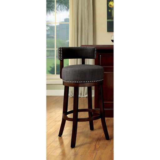 LYNSEY Dark Oak/Gray 29" Bar Stool - Premium Barstool from FOA East - Just $491.40! Shop now at Furniture Wholesale Plus  We are the best furniture store in Nashville, Hendersonville, Goodlettsville, Madison, Antioch, Mount Juliet, Lebanon, Gallatin, Springfield, Murfreesboro, Franklin, Brentwood