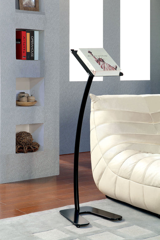 Pricia Black Metal Book Stand - Premium Accent Table from FOA East - Just $163.80! Shop now at Furniture Wholesale Plus  We are the best furniture store in Nashville, Hendersonville, Goodlettsville, Madison, Antioch, Mount Juliet, Lebanon, Gallatin, Springfield, Murfreesboro, Franklin, Brentwood