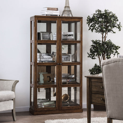 Vilas Oak Curio Cabinet - Premium Curio from FOA East - Just $655.20! Shop now at Furniture Wholesale Plus  We are the best furniture store in Nashville, Hendersonville, Goodlettsville, Madison, Antioch, Mount Juliet, Lebanon, Gallatin, Springfield, Murfreesboro, Franklin, Brentwood