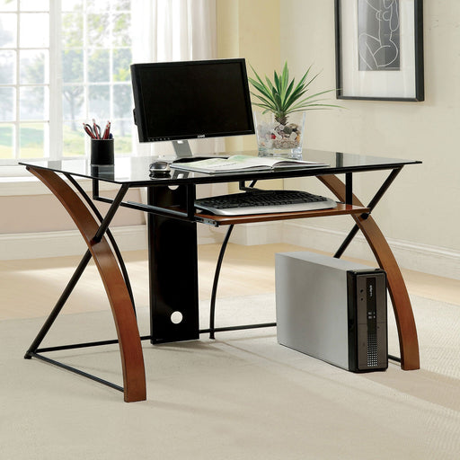 Baden Oak/Black Accent Desk - Premium Desk from FOA East - Just $304.20! Shop now at Furniture Wholesale Plus  We are the best furniture store in Nashville, Hendersonville, Goodlettsville, Madison, Antioch, Mount Juliet, Lebanon, Gallatin, Springfield, Murfreesboro, Franklin, Brentwood