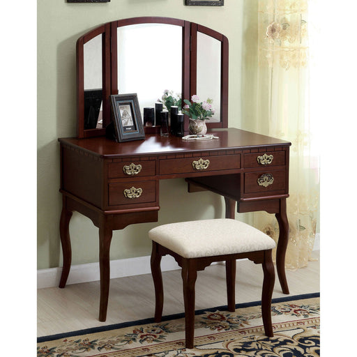 Ashland Cherry Vanity Table - Premium Vanity from FOA East - Just $444.60! Shop now at Furniture Wholesale Plus  We are the best furniture store in Nashville, Hendersonville, Goodlettsville, Madison, Antioch, Mount Juliet, Lebanon, Gallatin, Springfield, Murfreesboro, Franklin, Brentwood