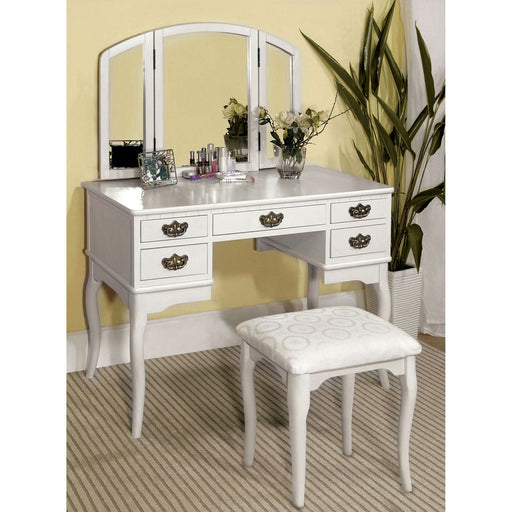 Ashland White Vanity Table - Premium Vanity from FOA East - Just $444.60! Shop now at Furniture Wholesale Plus  We are the best furniture store in Nashville, Hendersonville, Goodlettsville, Madison, Antioch, Mount Juliet, Lebanon, Gallatin, Springfield, Murfreesboro, Franklin, Brentwood