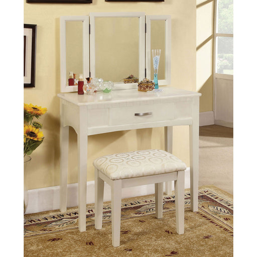 Potterville White Vanity Table - Premium Vanity from FOA East - Just $257.40! Shop now at Furniture Wholesale Plus  We are the best furniture store in Nashville, Hendersonville, Goodlettsville, Madison, Antioch, Mount Juliet, Lebanon, Gallatin, Springfield, Murfreesboro, Franklin, Brentwood