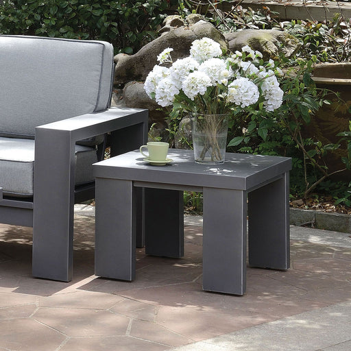Codington Gray End Table - Premium Outdoor Accessories from FOA East - Just $395.85! Shop now at Furniture Wholesale Plus  We are the best furniture store in Nashville, Hendersonville, Goodlettsville, Madison, Antioch, Mount Juliet, Lebanon, Gallatin, Springfield, Murfreesboro, Franklin, Brentwood