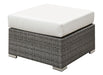 SOMANI Light Gray Wicker/Ivory Cushion Small Ottoman - Premium Outdoor Seating from FOA East - Just $234! Shop now at Furniture Wholesale Plus  We are the best furniture store in Nashville, Hendersonville, Goodlettsville, Madison, Antioch, Mount Juliet, Lebanon, Gallatin, Springfield, Murfreesboro, Franklin, Brentwood