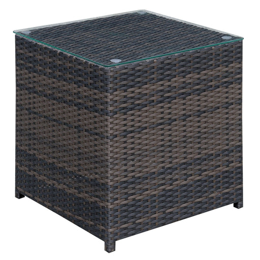 Ilona Brown/Beige End Table - Premium Outdoor Accessories from FOA East - Just $140.40! Shop now at Furniture Wholesale Plus  We are the best furniture store in Nashville, Hendersonville, Goodlettsville, Madison, Antioch, Mount Juliet, Lebanon, Gallatin, Springfield, Murfreesboro, Franklin, Brentwood
