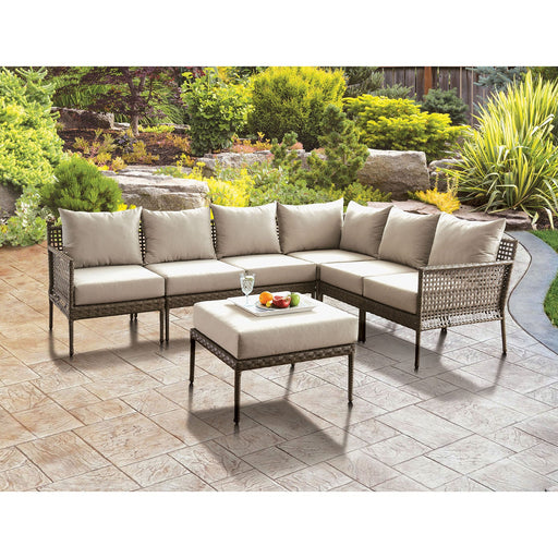 ALEISHA Patio Sectional w/ Ottoman - Premium Sectional from FOA East - Just $2601.30! Shop now at Furniture Wholesale Plus  We are the best furniture store in Nashville, Hendersonville, Goodlettsville, Madison, Antioch, Mount Juliet, Lebanon, Gallatin, Springfield, Murfreesboro, Franklin, Brentwood
