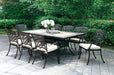 Charissa Antique Black Frame/Beige Cushion Table + 8 Arm Chairs - Premium Outdoor Seating from FOA East - Just $4927.65! Shop now at Furniture Wholesale Plus  We are the best furniture store in Nashville, Hendersonville, Goodlettsville, Madison, Antioch, Mount Juliet, Lebanon, Gallatin, Springfield, Murfreesboro, Franklin, Brentwood
