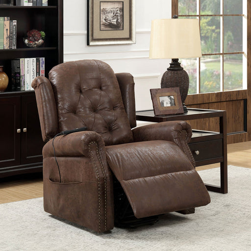 Saco Brown Recliner - Premium Recliner from FOA East - Just $772.20! Shop now at Furniture Wholesale Plus  We are the best furniture store in Nashville, Hendersonville, Goodlettsville, Madison, Antioch, Mount Juliet, Lebanon, Gallatin, Springfield, Murfreesboro, Franklin, Brentwood