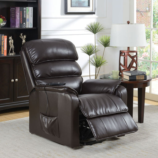 Flip Dark Brown Recliner - Premium Recliner from FOA East - Just $795.60! Shop now at Furniture Wholesale Plus  We are the best furniture store in Nashville, Hendersonville, Goodlettsville, Madison, Antioch, Mount Juliet, Lebanon, Gallatin, Springfield, Murfreesboro, Franklin, Brentwood