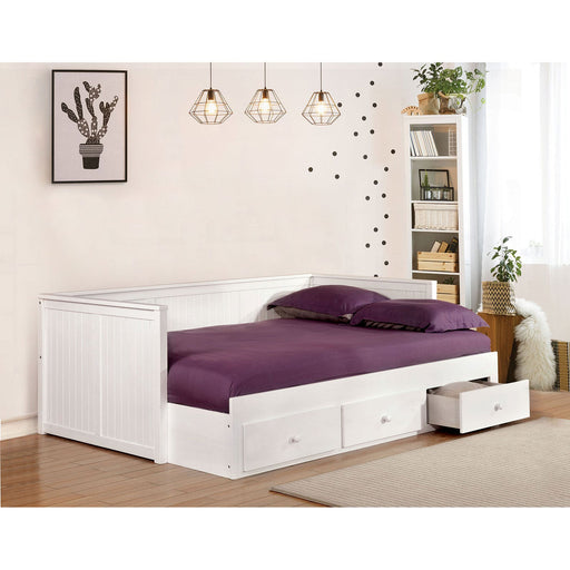 WOLFORD White Full Size Daybed, White - Premium Daybed from FOA East - Just $678.60! Shop now at Furniture Wholesale Plus  We are the best furniture store in Nashville, Hendersonville, Goodlettsville, Madison, Antioch, Mount Juliet, Lebanon, Gallatin, Springfield, Murfreesboro, Franklin, Brentwood