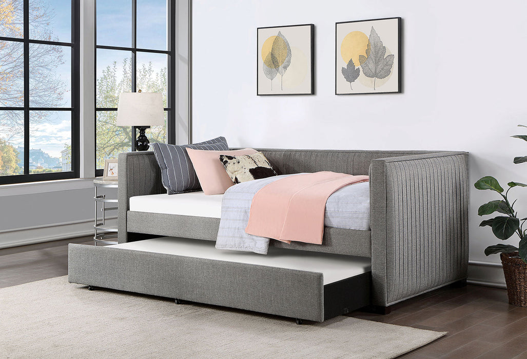 DORAN Twin Daybed w/ Trundle, Gray - Premium Daybed from FOA East - Just $631.80! Shop now at Furniture Wholesale Plus  We are the best furniture store in Nashville, Hendersonville, Goodlettsville, Madison, Antioch, Mount Juliet, Lebanon, Gallatin, Springfield, Murfreesboro, Franklin, Brentwood