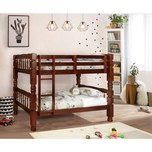 Carolina Cherry Twin/Twin Bunk Bed, Cherry - Premium Bunk Bed from FOA East - Just $559.65! Shop now at Furniture Wholesale Plus  We are the best furniture store in Nashville, Hendersonville, Goodlettsville, Madison, Antioch, Mount Juliet, Lebanon, Gallatin, Springfield, Murfreesboro, Franklin, Brentwood