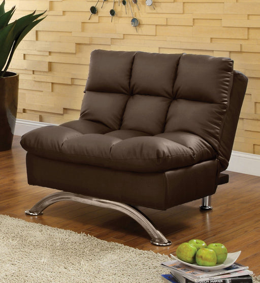Aristo Dark Brown/Chrome Chair - Premium Chair from FOA East - Just $514.80! Shop now at Furniture Wholesale Plus  We are the best furniture store in Nashville, Hendersonville, Goodlettsville, Madison, Antioch, Mount Juliet, Lebanon, Gallatin, Springfield, Murfreesboro, Franklin, Brentwood