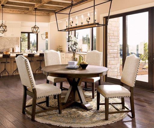 Julia Light Oak Round Dining Table - Premium Dining Table from FOA East - Just $653.25! Shop now at Furniture Wholesale Plus  We are the best furniture store in Nashville, Hendersonville, Goodlettsville, Madison, Antioch, Mount Juliet, Lebanon, Gallatin, Springfield, Murfreesboro, Franklin, Brentwood