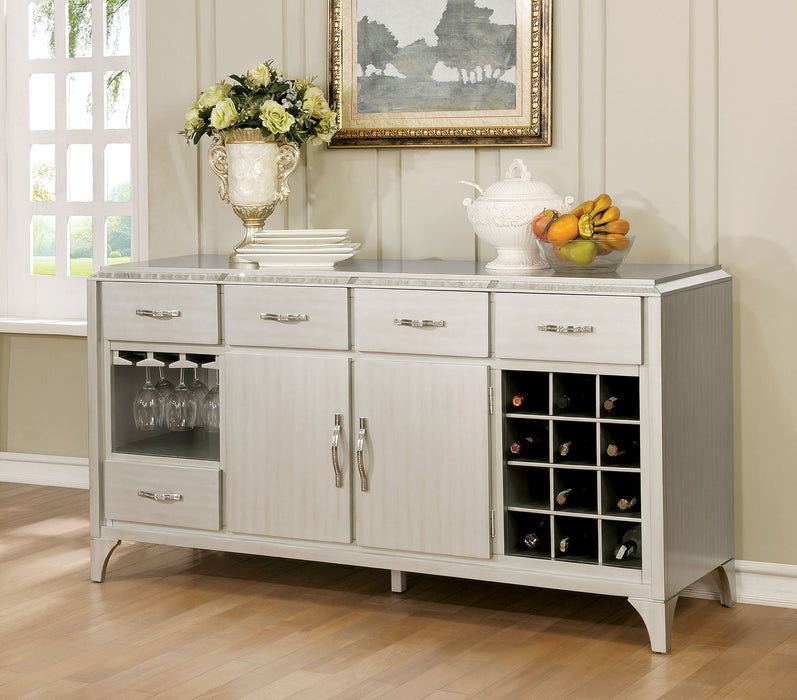 DIOCLES Silver/Gray Server - Premium Server from FOA East - Just $936! Shop now at Furniture Wholesale Plus  We are the best furniture store in Nashville, Hendersonville, Goodlettsville, Madison, Antioch, Mount Juliet, Lebanon, Gallatin, Springfield, Murfreesboro, Franklin, Brentwood