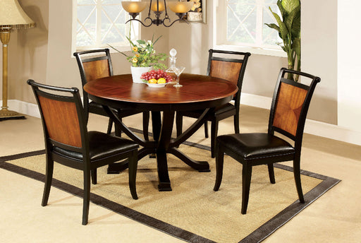 Salida I Acacia/Black 5 Pc. Dining Table Set - Premium Dining Room Set from FOA East - Just $846.30! Shop now at Furniture Wholesale Plus  We are the best furniture store in Nashville, Hendersonville, Goodlettsville, Madison, Antioch, Mount Juliet, Lebanon, Gallatin, Springfield, Murfreesboro, Franklin, Brentwood