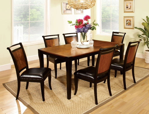 Salida I Acacia/Black 7 Pc. Dining Table Set - Premium Dining Room Set from FOA East - Just $1152.45! Shop now at Furniture Wholesale Plus  We are the best furniture store in Nashville, Hendersonville, Goodlettsville, Madison, Antioch, Mount Juliet, Lebanon, Gallatin, Springfield, Murfreesboro, Franklin, Brentwood