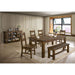 Kristen Rustic Oak 7 Pc. Dining Table Set - Premium Dining Room Set from FOA East - Just $1220.70! Shop now at Furniture Wholesale Plus  We are the best furniture store in Nashville, Hendersonville, Goodlettsville, Madison, Antioch, Mount Juliet, Lebanon, Gallatin, Springfield, Murfreesboro, Franklin, Brentwood