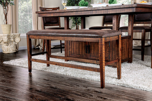 Wichita Light Walnut Counter Ht. Bench - Premium Bench from FOA East - Just $189.15! Shop now at Furniture Wholesale Plus  We are the best furniture store in Nashville, Hendersonville, Goodlettsville, Madison, Antioch, Mount Juliet, Lebanon, Gallatin, Springfield, Murfreesboro, Franklin, Brentwood