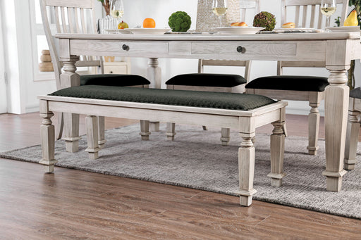 Georgia Antique White/Gray Bench - Premium Bench from FOA East - Just $210.60! Shop now at Furniture Wholesale Plus  We are the best furniture store in Nashville, Hendersonville, Goodlettsville, Madison, Antioch, Mount Juliet, Lebanon, Gallatin, Springfield, Murfreesboro, Franklin, Brentwood