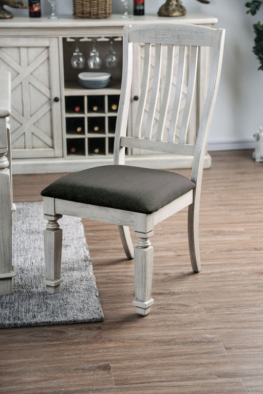 Georgia Antique White/Gray Side Chair (2/CTN) - Premium Dining Chair from FOA East - Just $306.15! Shop now at Furniture Wholesale Plus  We are the best furniture store in Nashville, Hendersonville, Goodlettsville, Madison, Antioch, Mount Juliet, Lebanon, Gallatin, Springfield, Murfreesboro, Franklin, Brentwood