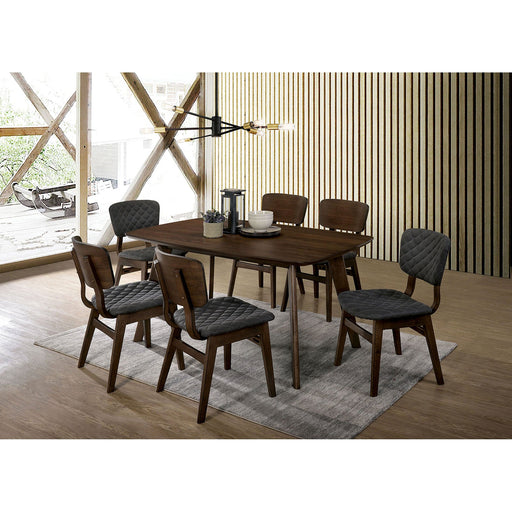 Shayna Black/Light Oak Table + 6 Chairs - Premium Dining Room Set from FOA East - Just $1146.60! Shop now at Furniture Wholesale Plus  We are the best furniture store in Nashville, Hendersonville, Goodlettsville, Madison, Antioch, Mount Juliet, Lebanon, Gallatin, Springfield, Murfreesboro, Franklin, Brentwood