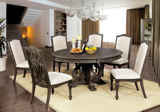 Arcadia Rustic Natural Tone Round Dining Table - Premium Dining Table from FOA East - Just $961.35! Shop now at Furniture Wholesale Plus  We are the best furniture store in Nashville, Hendersonville, Goodlettsville, Madison, Antioch, Mount Juliet, Lebanon, Gallatin, Springfield, Murfreesboro, Franklin, Brentwood