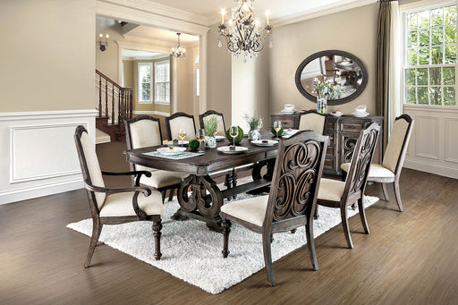 ARCADIA Rustic Natural Tone, Ivory 7 Pc. Dining Table Set (2AC+4SC) - Premium Dining Room Set from FOA East - Just $3092.70! Shop now at Furniture Wholesale Plus  We are the best furniture store in Nashville, Hendersonville, Goodlettsville, Madison, Antioch, Mount Juliet, Lebanon, Gallatin, Springfield, Murfreesboro, Franklin, Brentwood