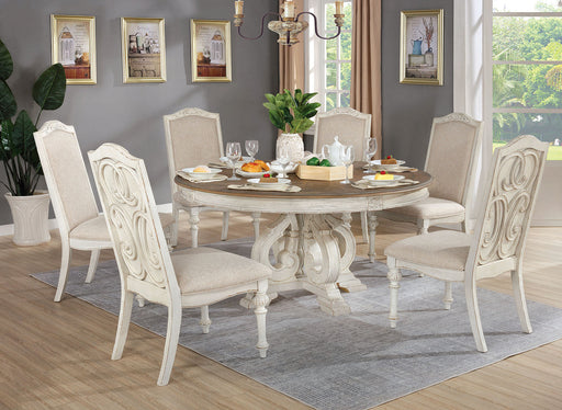 ARCADIA 7 Pc. Round Dining Table Set - Premium Dining Room Set from FOA East - Just $2652! Shop now at Furniture Wholesale Plus  We are the best furniture store in Nashville, Hendersonville, Goodlettsville, Madison, Antioch, Mount Juliet, Lebanon, Gallatin, Springfield, Murfreesboro, Franklin, Brentwood
