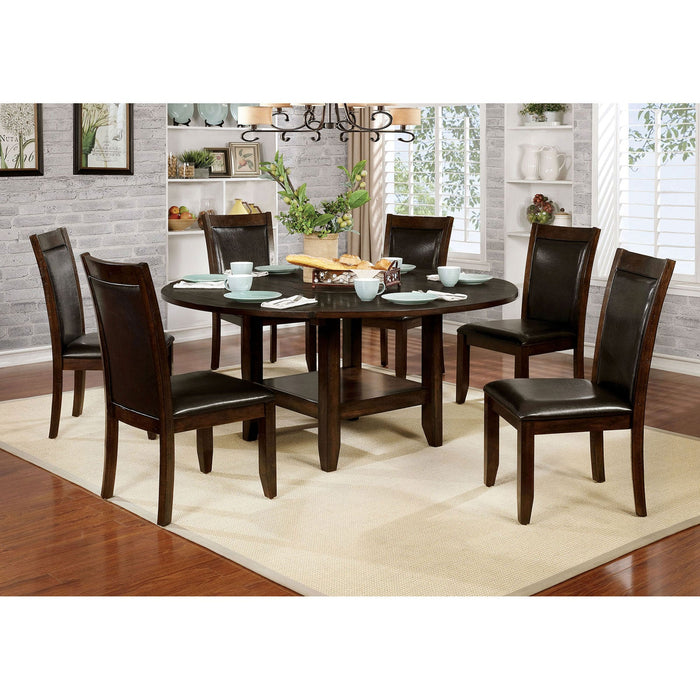 Mae Brown Cherry Round Table - Premium Dining Table from FOA East - Just $744.90! Shop now at Furniture Wholesale Plus  We are the best furniture store in Nashville, Hendersonville, Goodlettsville, Madison, Antioch, Mount Juliet, Lebanon, Gallatin, Springfield, Murfreesboro, Franklin, Brentwood