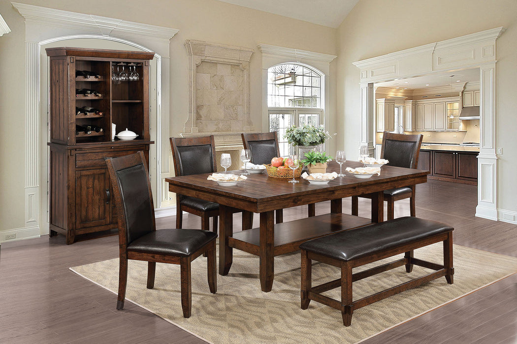 MEAGAN I Brown Cherry Dining Table - Premium Dining Table from FOA East - Just $772.20! Shop now at Furniture Wholesale Plus  We are the best furniture store in Nashville, Hendersonville, Goodlettsville, Madison, Antioch, Mount Juliet, Lebanon, Gallatin, Springfield, Murfreesboro, Franklin, Brentwood