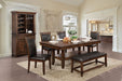 MEAGAN I Brown Cherry, Espresso 6 Pc. Dining Table Set w/ Bench - Premium Dining Room Set from FOA East - Just $1458.60! Shop now at Furniture Wholesale Plus  We are the best furniture store in Nashville, Hendersonville, Goodlettsville, Madison, Antioch, Mount Juliet, Lebanon, Gallatin, Springfield, Murfreesboro, Franklin, Brentwood