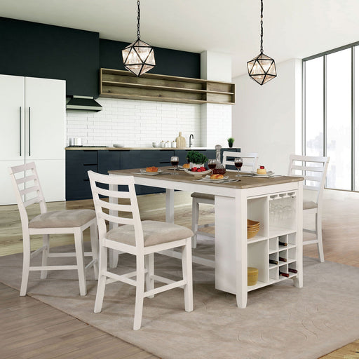 Kiana White Counter Ht. Table - Premium Dining Table from FOA East - Just $393.90! Shop now at Furniture Wholesale Plus  We are the best furniture store in Nashville, Hendersonville, Goodlettsville, Madison, Antioch, Mount Juliet, Lebanon, Gallatin, Springfield, Murfreesboro, Franklin, Brentwood