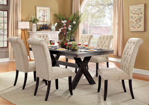 XANTHE 7 Pc. Dining Table Set - Premium Dining Room Set from FOA East - Just $1482! Shop now at Furniture Wholesale Plus  We are the best furniture store in Nashville, Hendersonville, Goodlettsville, Madison, Antioch, Mount Juliet, Lebanon, Gallatin, Springfield, Murfreesboro, Franklin, Brentwood