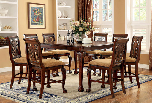 PETERSBURG II Cherry 7 Pc. Counter Ht. Dining Table Set - Premium Dining Room Set from FOA East - Just $2067! Shop now at Furniture Wholesale Plus  We are the best furniture store in Nashville, Hendersonville, Goodlettsville, Madison, Antioch, Mount Juliet, Lebanon, Gallatin, Springfield, Murfreesboro, Franklin, Brentwood
