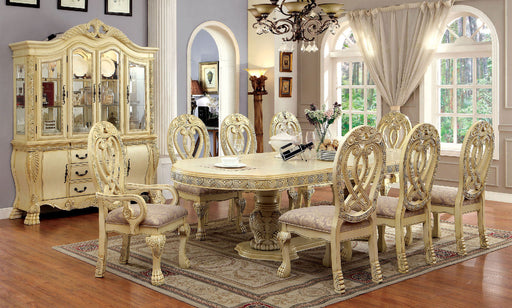 WYNDMERE Vintage White Dining Table - Premium Dining Table from FOA East - Just $1756.95! Shop now at Furniture Wholesale Plus  We are the best furniture store in Nashville, Hendersonville, Goodlettsville, Madison, Antioch, Mount Juliet, Lebanon, Gallatin, Springfield, Murfreesboro, Franklin, Brentwood
