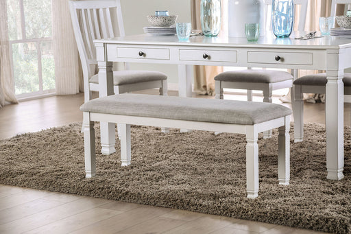 Kaliyah Antique White Bench - Premium Bench from FOA East - Just $142.35! Shop now at Furniture Wholesale Plus  We are the best furniture store in Nashville, Hendersonville, Goodlettsville, Madison, Antioch, Mount Juliet, Lebanon, Gallatin, Springfield, Murfreesboro, Franklin, Brentwood
