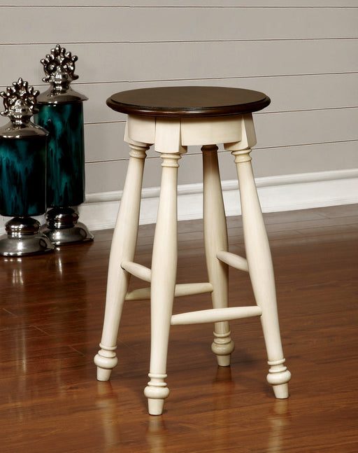 SABRINA Off White/Cherry Counter Ht. Stool, Cherry & White (2/CTN) - Premium Barstool from FOA East - Just $189.15! Shop now at Furniture Wholesale Plus  We are the best furniture store in Nashville, Hendersonville, Goodlettsville, Madison, Antioch, Mount Juliet, Lebanon, Gallatin, Springfield, Murfreesboro, Franklin, Brentwood