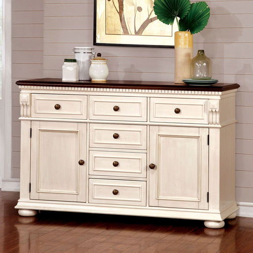 SABRINA Off White/Cherry Server, Cherry & White - Premium Server from FOA East - Just $891.15! Shop now at Furniture Wholesale Plus  We are the best furniture store in Nashville, Hendersonville, Goodlettsville, Madison, Antioch, Mount Juliet, Lebanon, Gallatin, Springfield, Murfreesboro, Franklin, Brentwood