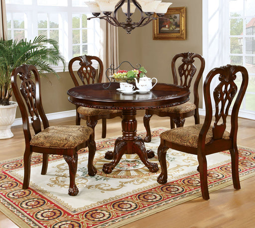Elana Brown Cherry Round Dining Table - Premium Dining Table from FOA East - Just $557.70! Shop now at Furniture Wholesale Plus  We are the best furniture store in Nashville, Hendersonville, Goodlettsville, Madison, Antioch, Mount Juliet, Lebanon, Gallatin, Springfield, Murfreesboro, Franklin, Brentwood