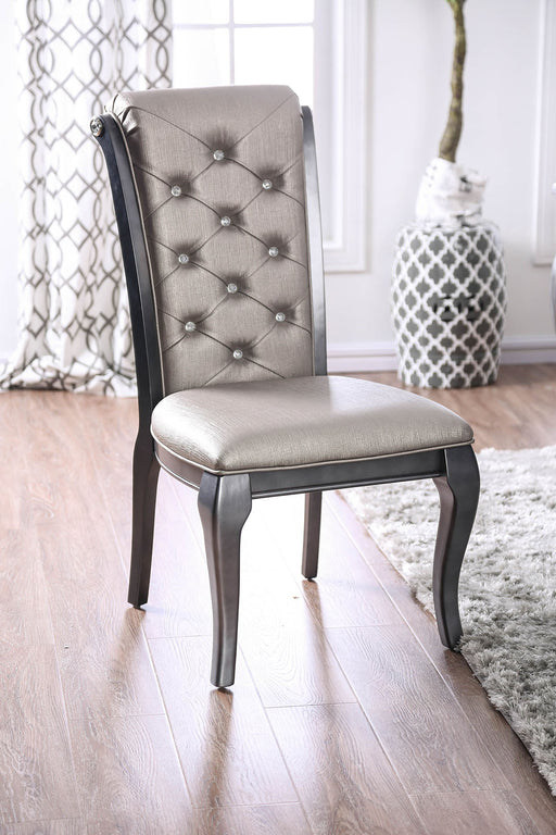 Amina Gray Side Chair (2/CTN) - Premium Dining Chair from FOA East - Just $376.35! Shop now at Furniture Wholesale Plus  We are the best furniture store in Nashville, Hendersonville, Goodlettsville, Madison, Antioch, Mount Juliet, Lebanon, Gallatin, Springfield, Murfreesboro, Franklin, Brentwood