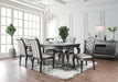 Amina Gray 7 Pc. Dining Table Set - Premium Dining Room Set from FOA East - Just $1965.60! Shop now at Furniture Wholesale Plus  We are the best furniture store in Nashville, Hendersonville, Goodlettsville, Madison, Antioch, Mount Juliet, Lebanon, Gallatin, Springfield, Murfreesboro, Franklin, Brentwood