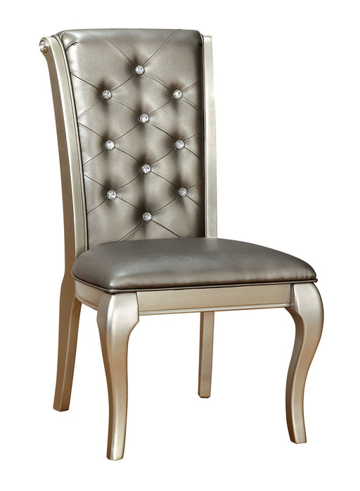 AMINA Champagne Side Chair (2/CTN) - Premium Dining Chair from FOA East - Just $376.35! Shop now at Furniture Wholesale Plus  We are the best furniture store in Nashville, Hendersonville, Goodlettsville, Madison, Antioch, Mount Juliet, Lebanon, Gallatin, Springfield, Murfreesboro, Franklin, Brentwood